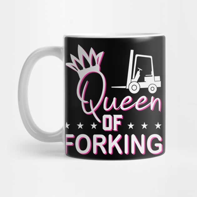 Queen Of The Forklift Funny Forklift Driver Woman by Visual Vibes